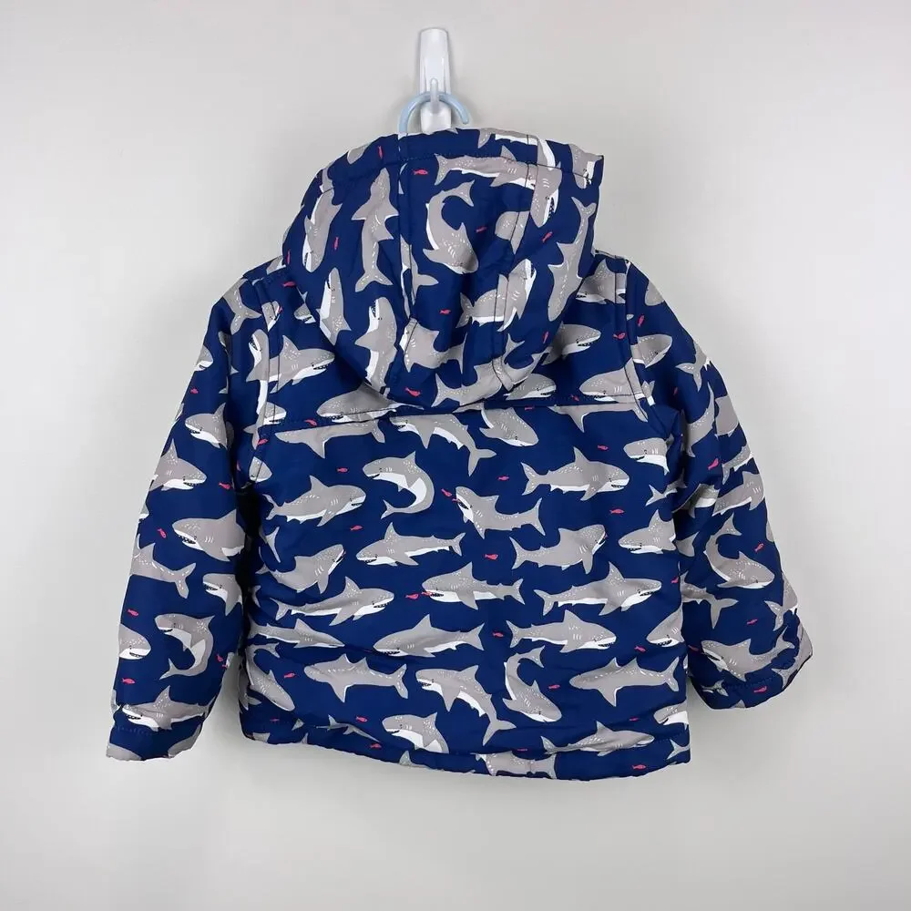 Mini Baby Boden Navy Blue Shark Jacket 3-4
